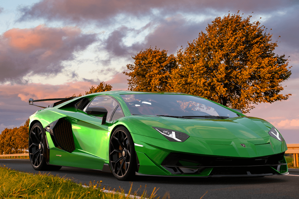 Green supercar for sale